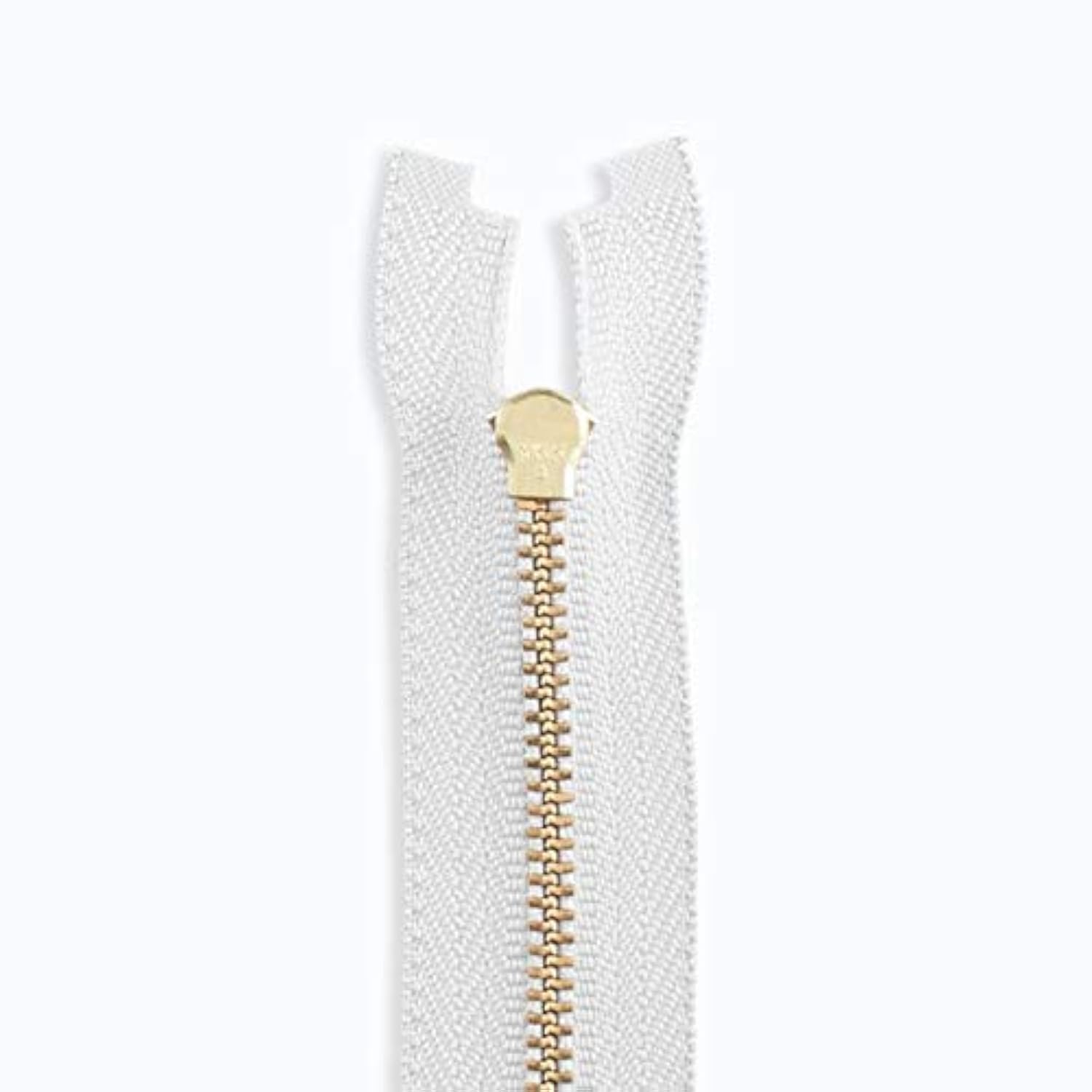 14" Brass Jacket Zipper White 14 Inch Zip For Sewing Craft