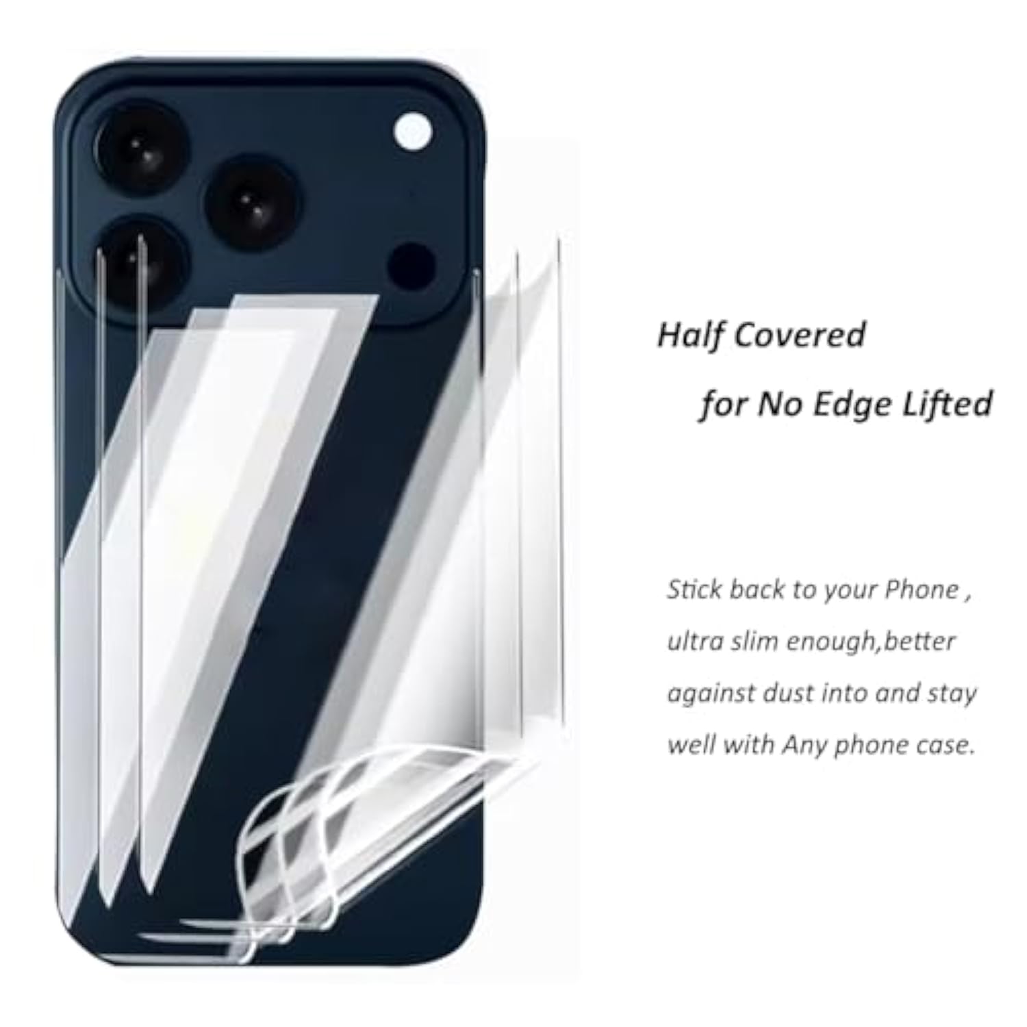 For Iphone 17 Pro Back Screen Protector Ultra Thin Glossy Protective Film -2 Packs-High Transparency