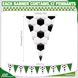 5 Pcs Soccer Party Decorations, 49 ft Pennant Bunting Banner