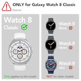 For Samsung Galaxy Watch 8 Classic Screen Protector Case 46Mm Cover, [2+2Pack] Scratch Resistant Tempered Glass Screen Protector & Hard Pc Bumper For Galaxy Watch8 Classic 46Mm(Not For Others)