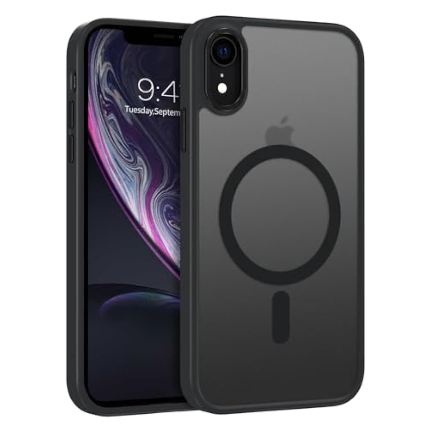 iPhone XR Magnetic Magsafe Case Translucent Matte TPU Black