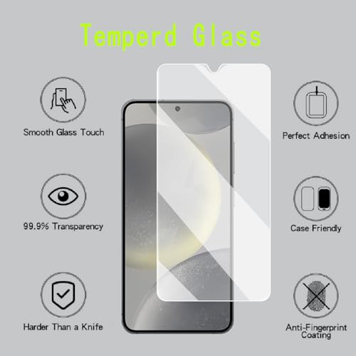 [4 Pack] Screen Protector Compatible with  Galaxy S24 Ultra,Scratch Resistant,Easy-Install,Bubble Free,Anti-Fingerprint,Tempered Glass