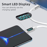 6.6Ft 100W Usb C To Usb C Cable 2Pack Silicone Usb C Cable 5A Usb Type C Fast Charging Cable With Led Display For Samsung Galaxy A54 A44 A34 A24 A14