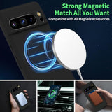 Magnetic Slim Case Fit For Google Pixel 10 Pro Xl Case(2025)[Compatible With Pixelsnap/Magsafe] Ultra-Thin Lightweight Durable Minimalist Matte Hard Cover Shockproof Non Slip Ring-Black