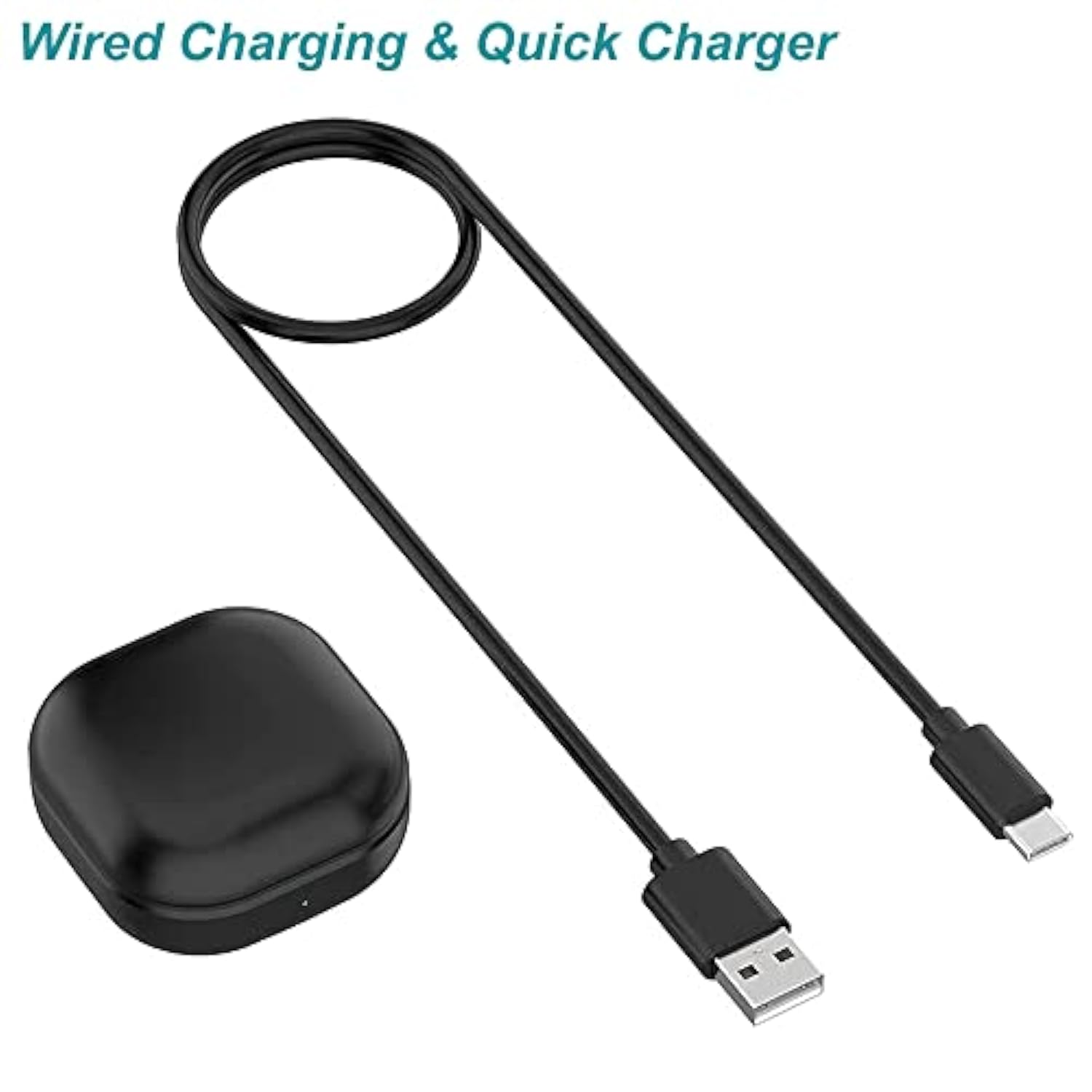 For Galaxy Buds Live Charging Case, Usb-C Wired Charger Box Station For Samsung Galaxy Buds Live Sm-180 (Earbuds Not Included, Black)