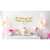 Gold glitter “Happy 50th Birthday” banner for party decorations