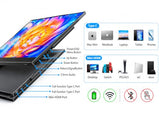 Battery Wireless Portable Monitor, 8000Mah 15.6" 1080P Ips Usb-C/Hdmi Second Screen, Built-In Speakers, Support Airplay/Miracast For Laptop/Phone/Tablet/Switch/Xbox, Carry Bag Included