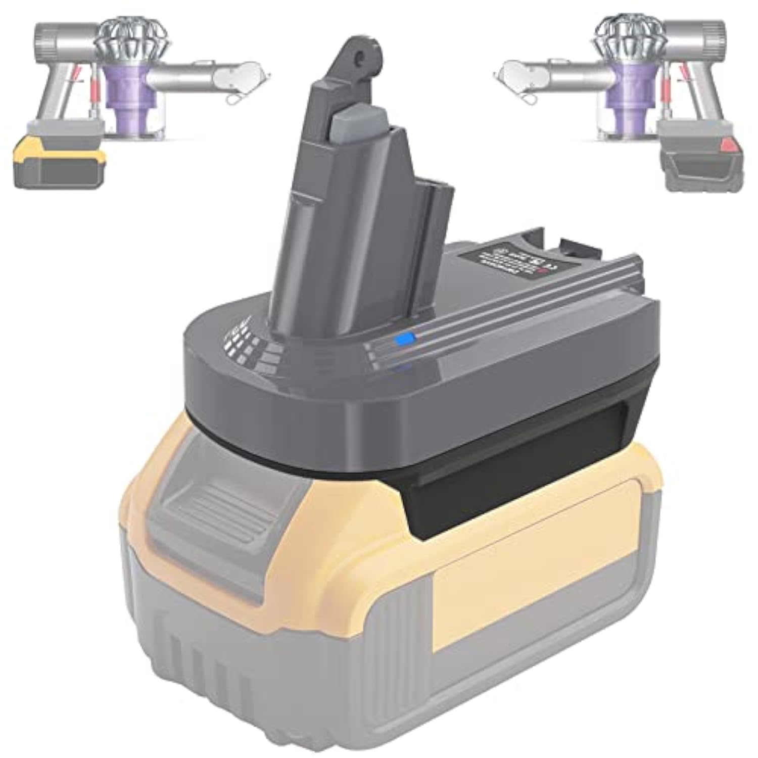 V6 Battery Adapter For V6 Battery, For Convert Dewalt 20V Battery Or Milwaukee 18V Battery To V6 Battery, Converter For Dc62 Sv03 Sv04 Sv09 Dc59 Vacuums (Adapter Only)