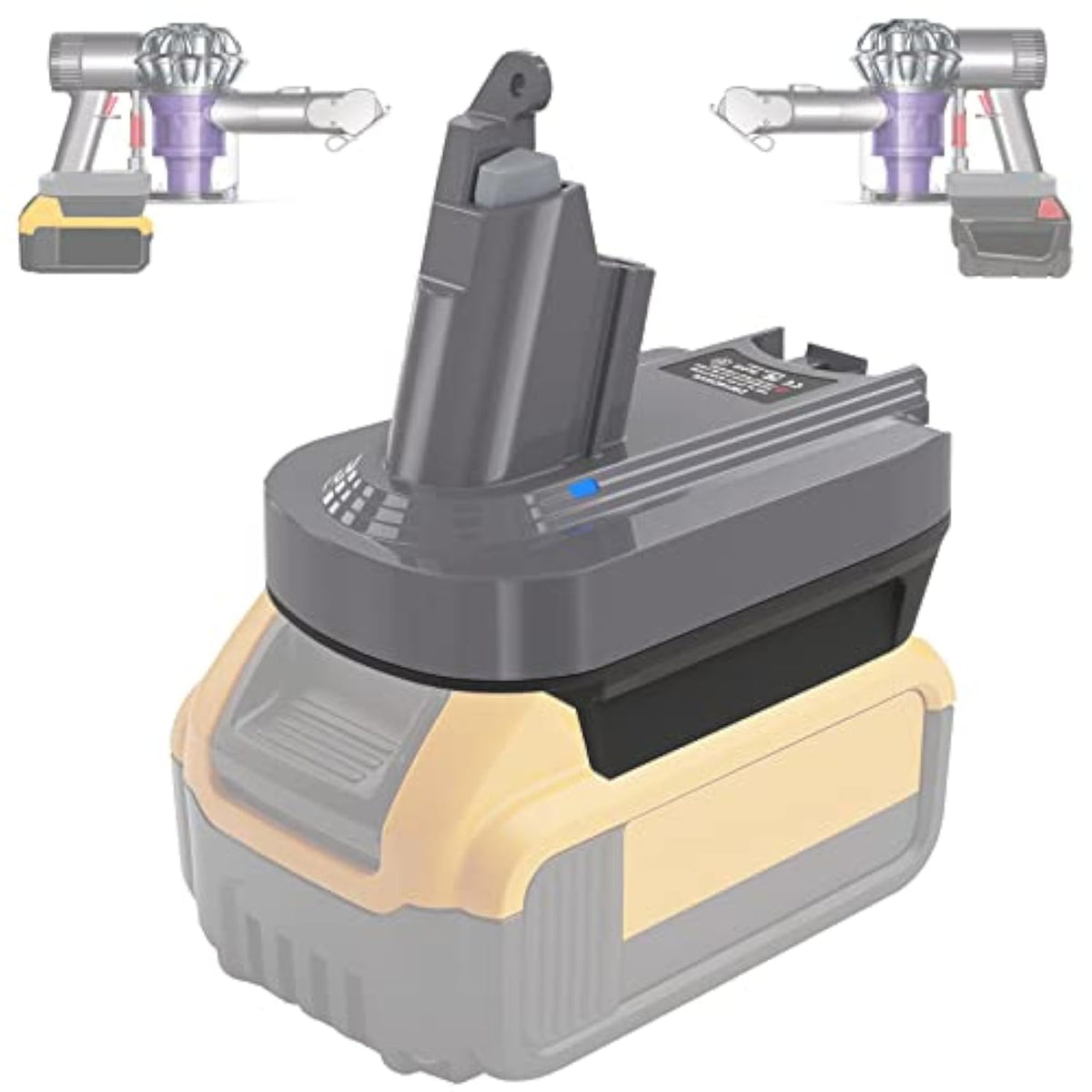 V6 Battery Adapter For V6 Battery, For Convert Dewalt 20V Battery Or Milwaukee 18V Battery To V6 Battery, Converter For Dc62 Sv03 Sv04 Sv09 Dc59 Vacuums (Adapter Only)