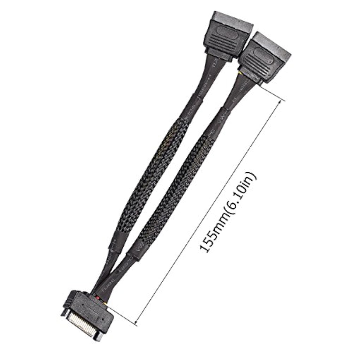 Sata Power Splitter Cable (2 Pack) Ssd Power Cable Hdd Power Cable Hard Drive