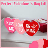 Valentine'S Day Wood Sign Heart Shaped Wooden Sign Tabletop Centerpiec