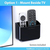 2-Pack Universal Remote Control Holders Wall or TV Mount Large Black
