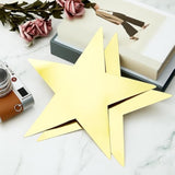 24 Pieces 11 Inch Large Gold Stars Cutouts Gold Stars Decoration Double Printed Paper Star For Wedding Bulletin Board Decoration, Classroom Wall Party Decorations Graduation Party Decorations