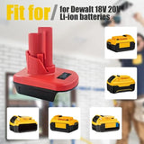 Adapter For Dewalt 20V Battery & For Milwaukee M18 18V Battery Convert For M18 To For M12 Battery For Milwaukee M12 Battery Compatible With Milwaukee M12 12V Cordless Power Tools Use (Adapter Only)