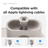 elago MS Charging Station 2 - Compatible with iPhone 17/16/15/14/13/12 Series, AirPods Pro 2/Pro, AirPods 4/3 and All Apple Watch Series [Stone] [Charging Cables Not Included]