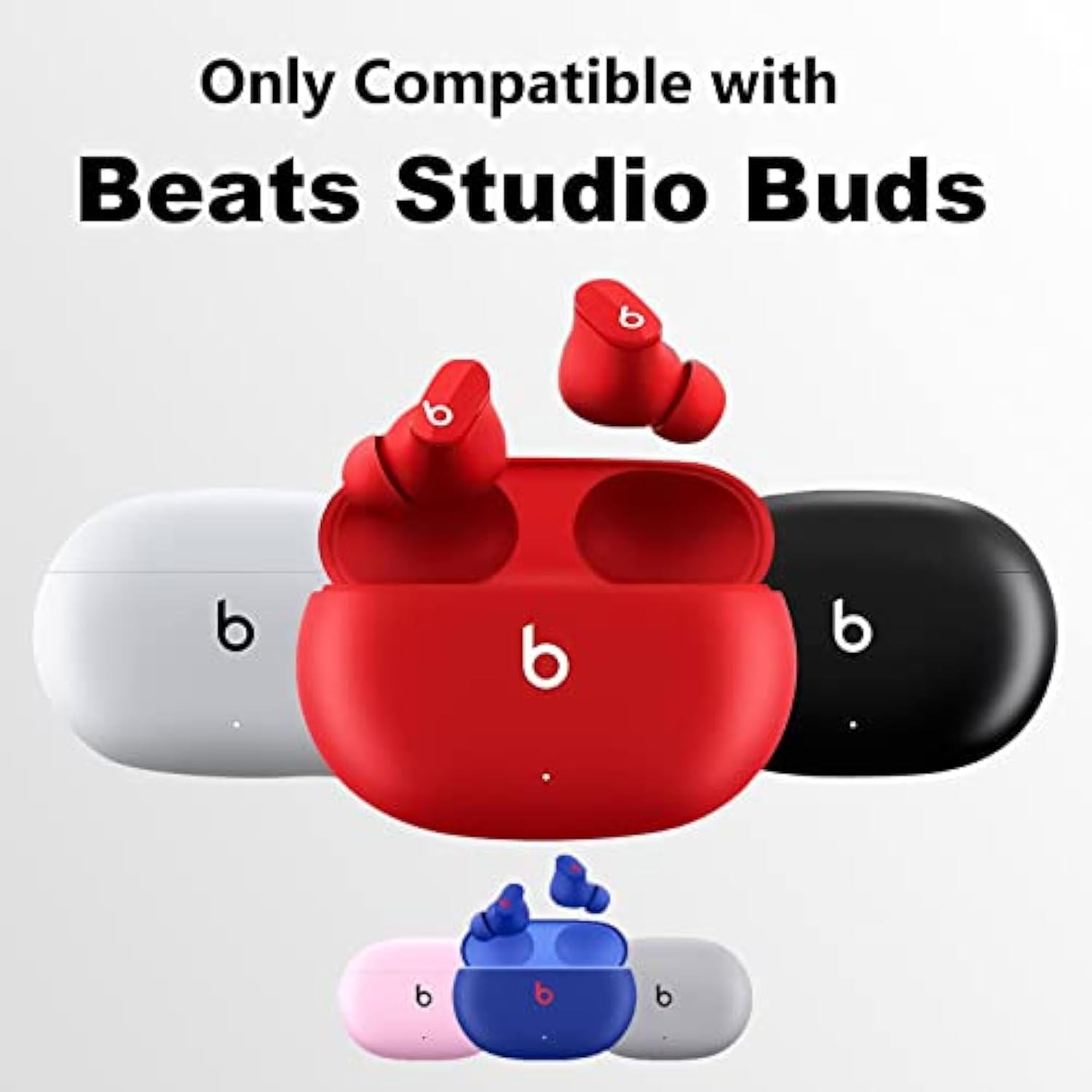 Cute Case For Beats Studio Buds Headphone,Silicone Protector Cover Compatible With Beats Studio Earbuds (Bear)
