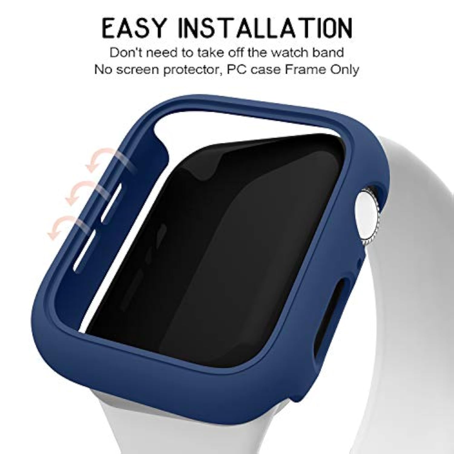 4 Pack Hard Pc Bumper Case Compatible With Apple Watch Se (2Nd Gen) Series 6 Series 5 Series 4 44Mm Without Screen Protector, Scratch Resistant Protective Frame Edge Cover For Iwatch 44Mm