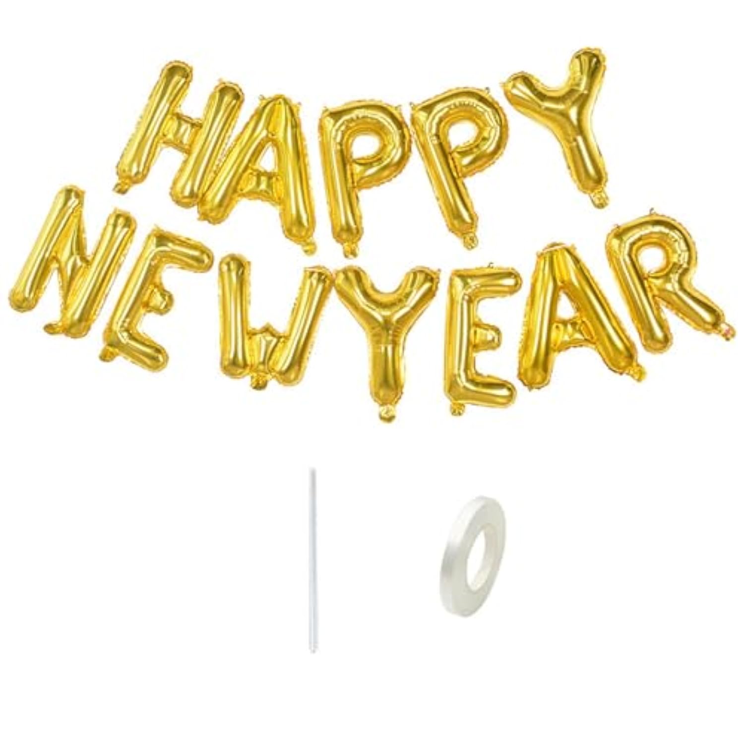 16 Inch Happy New Year Gold Foil Balloon Banner Party Decoration