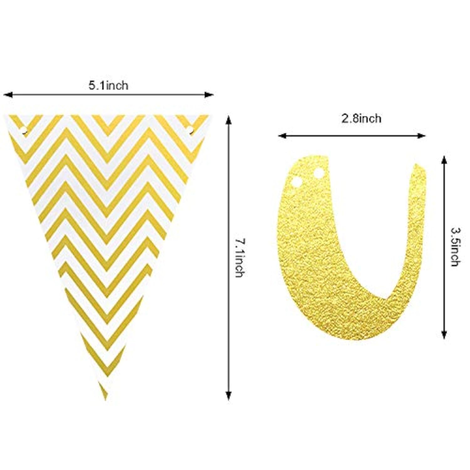 Pre-Strung Glitter Congratulations Banner Triangle Flag Banner With 12 Pieces Hanging Swirls For Wedding Retirement Graduation Anniversary Party Decorations(Gold)