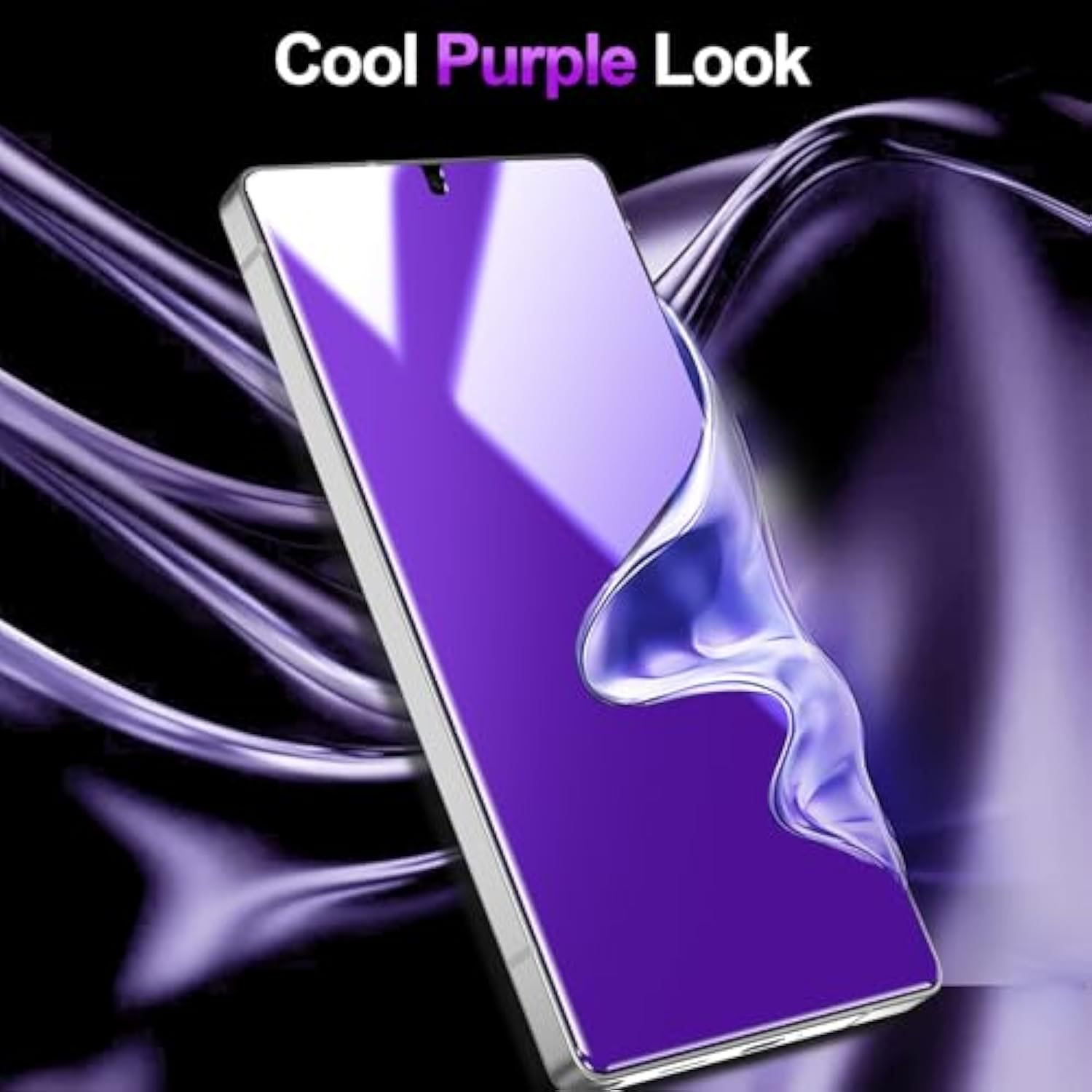 2 Pack For Samsung Galaxy S25 Ultra Privacy Screen Protector[Not Glass], Cool Purple Anti Spy Anti Blue Light 7H Hardness Film With Alignment Frame, Sensitive Unlocking Bubble Free Case Friendly