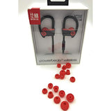 8 Pair (16Pcs) Replacement Earbud Tips For Beats Powerbeats3 Wireless Stereo Headphones - Small, Medium, Large, And Double Flange (Red)