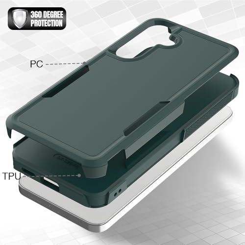 for  Galaxy S25 FE Case: Dual Layer Protective Heavy Duty Cell Phone Cover Shockproof Rugged with HD Screen Protector - Military Protection