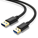 Usb 3.0 Male To Male Cable 3Ft,Usb To Usb Cable With Gold-Plated Connector For Hard Drive Enclosures, Dvd Player, Laptop Cooler (3Ft/1M)