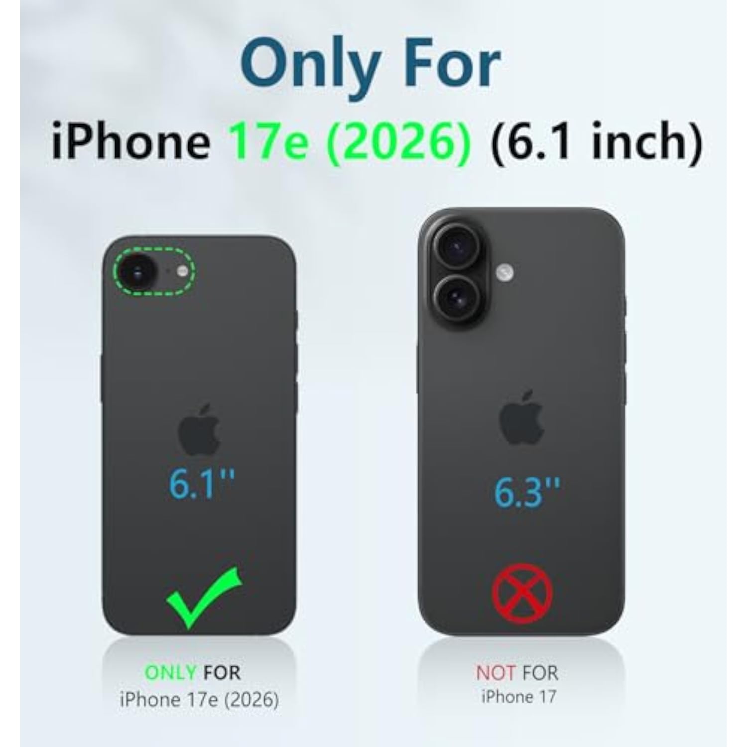 iPhone 17e Case with Built-in Screen Protector and Kickstand for iPhone 17e/16e