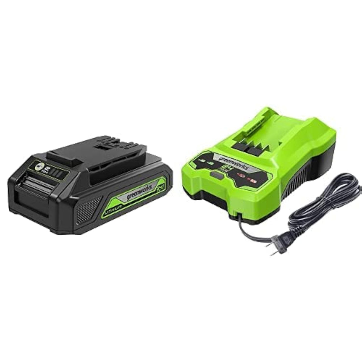 GreenWorks 24V 2Ah USB Battery+2A Charger