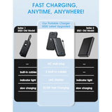 Portable Charger, 12000Mah 22.5W Type C Fast Charging Power Bank With Built-In Cables & Wall Plug, External Battery Bank With Led Display, Travel Essential Battery Pack For Iphone, Ipad, Samsung Black