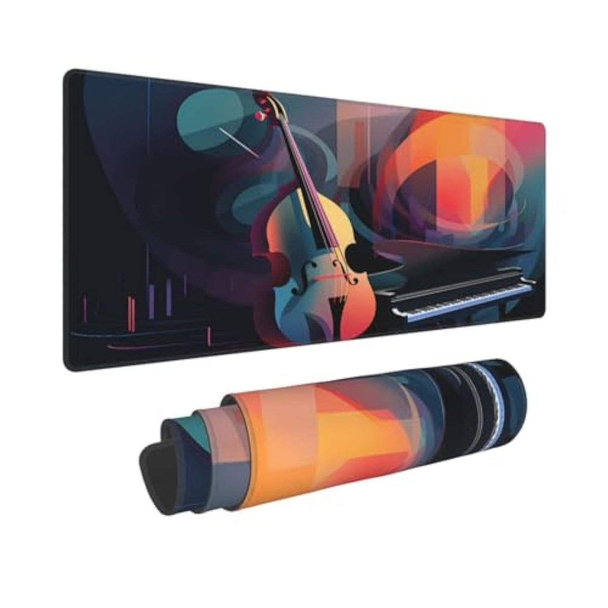 Jazz Music Festival Mouse Pad, Large 31.5 X 11.8 In Rubber Base Keyboard Mouse Mat Desk Pad