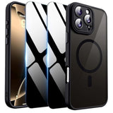 Magnetic Case for iPhone 16 Pro Max with Privacy Screen Protector & Camera Cover Compatible with MagSafe Soft Shockproof Phone Case Protective Bumper Cover for iPhone 16 Pro Max Black