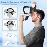 Head Strap With Battery For Oculus Quest 2, 10000Mah Fast Charging Battery Pack Extend 8H Playtime, Adjustable Elite Strap Replacement With Rgb Light Enhanced Comfort Support & Balance In Vr
