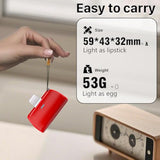 Keychain Portable Charger For Iphone, 2500Mah Mini Power Emergency Pod Ultra-Compact External Power Bank Battery Pack Keyring Charger For Iphone 14/13/12/11/X/8/7/6S/Se (Red)