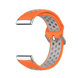 Band Compatible with Fitbit Versa 4/Versa 3/Sense Silicone Band+Metal Connector Breathable Bracelet Strap Smartwatch Accessories Band for Versa