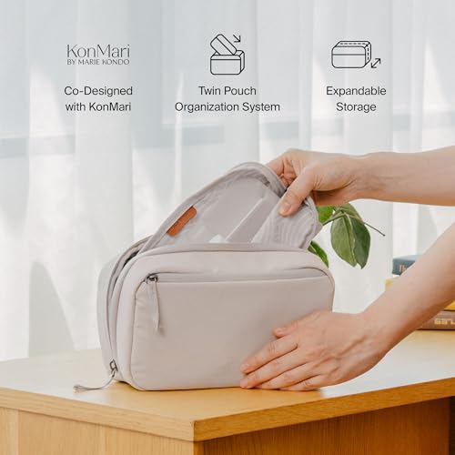 Konmari 2-In-1 Tech Acessory Pouch - Stone