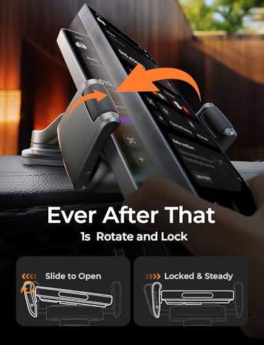 Suction Phone Mount for Car, [Ultra Suction & 95% Cases Friendly] Car Phone Holder Mount Vacuum Dashboard Phone Holder, Car Cell Phone Holder for