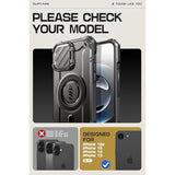 SUPCASE for iPhone 16e/15/14/13 Case with Camera Cover Stand (UBMag XT), [Compatible with MagSafe] [Built-in Kickstand] [Military-Grade Protection] Heavy Duty Magnetic Case for iPhone 16e 6.1", Black