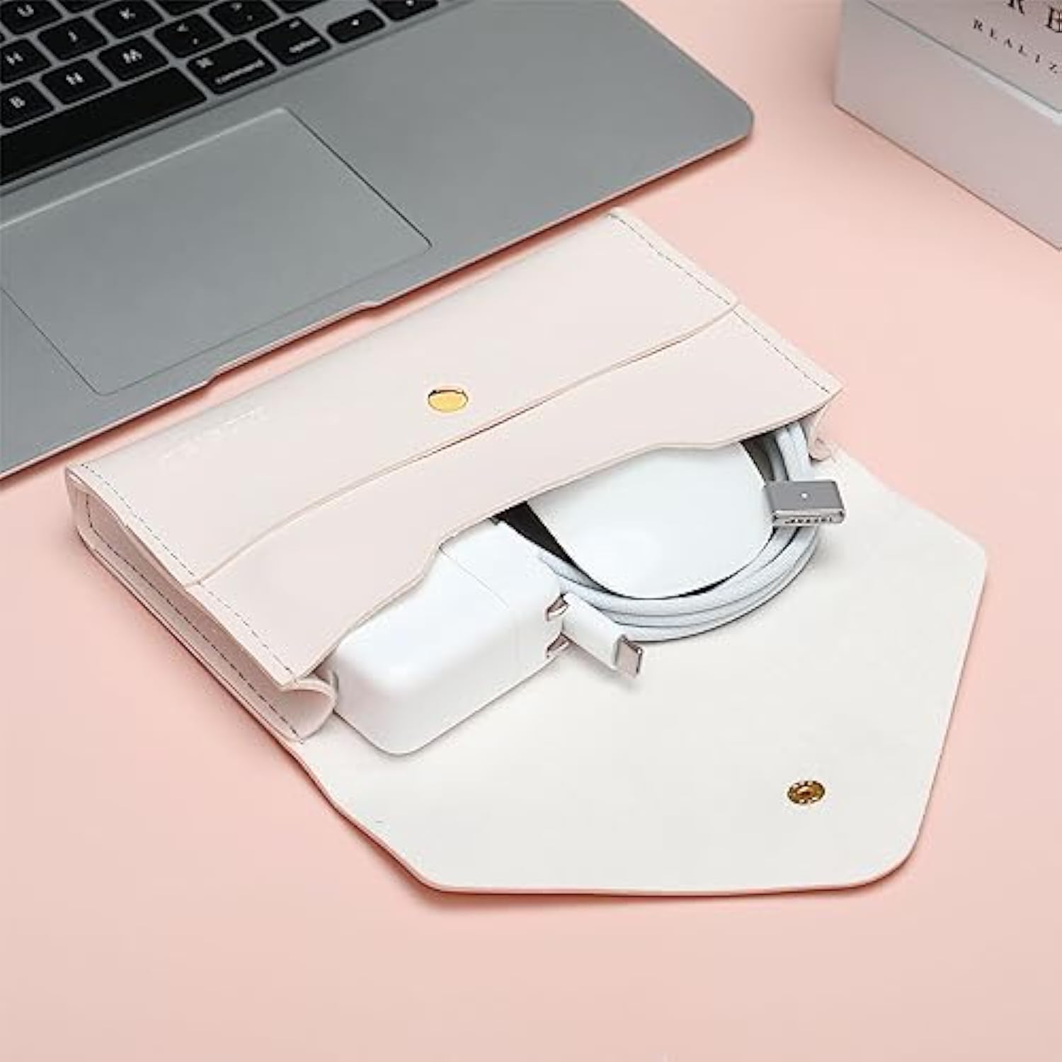 MOSISO Laptop Sleeve Bag Compatible with MacBook Air/Pro 13 inch, 13-13.3 inch Notebook, Compatible with MacBook Pro 14 inch 2025-2021 M4 M3 M2 M1 with Small Case&Mouse Pad&Cable Organizer, Beige
