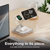 XGrid XDS3: 3-in-1 Wireless Charging Stand Charging Station for iPhone, Apple Watch, and AirPods MagSafe Compatible, Qi2 Certified Includes 45W USB-C