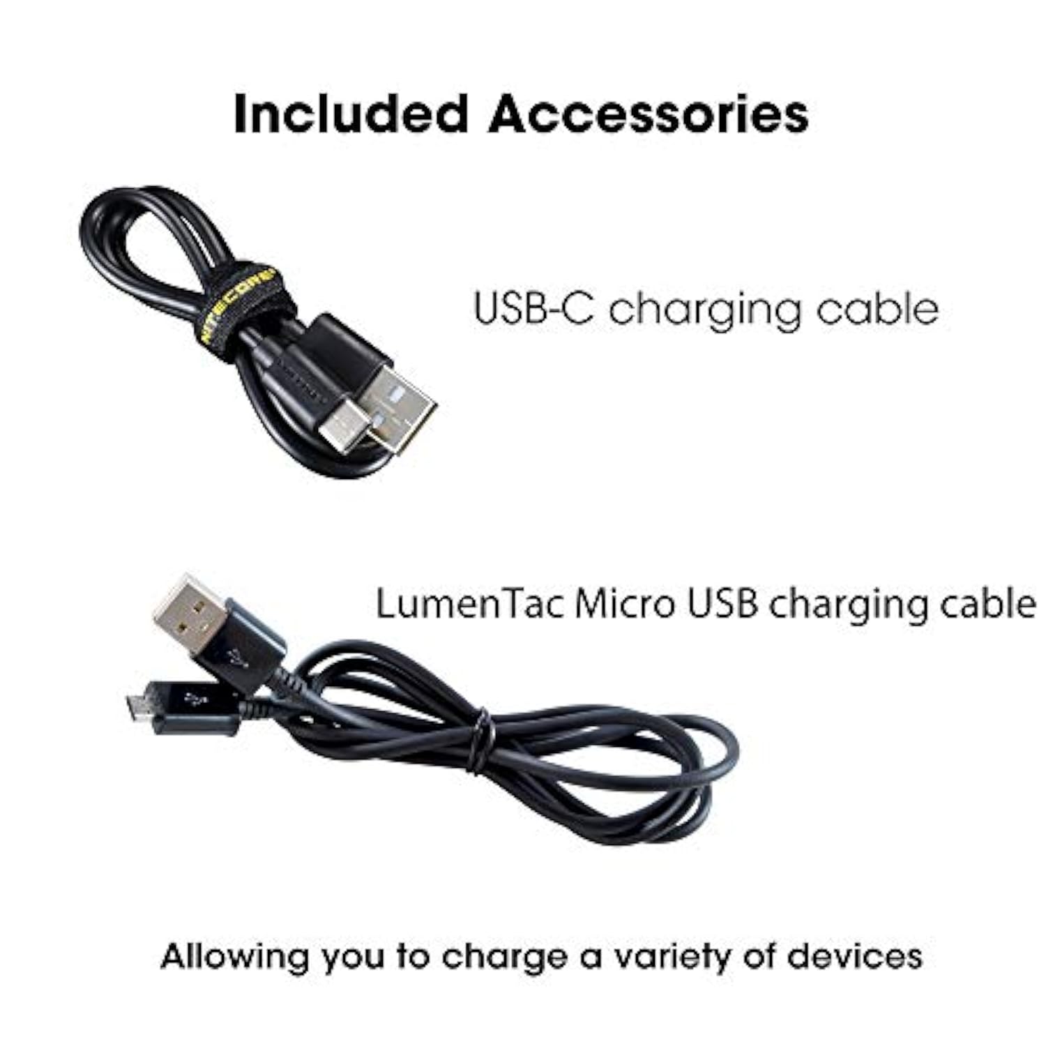 Nitecore NB10000 Gen II (Gen 2) Ultra-Slim Power Bank, 10000mAh QC Quick-Charge USB and USB-C Dual Outputs with Cables for Phones Flashlights and Headlamps (Black), Dual Cable Bundle