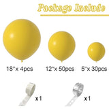 Mustard Yellow Balloon Garland Arch Kit - 84Pcs, 5In +12In +18In Matte Yellow Latex Balloons For Birthday, Baby Shower, Thanksgiving & Festivals