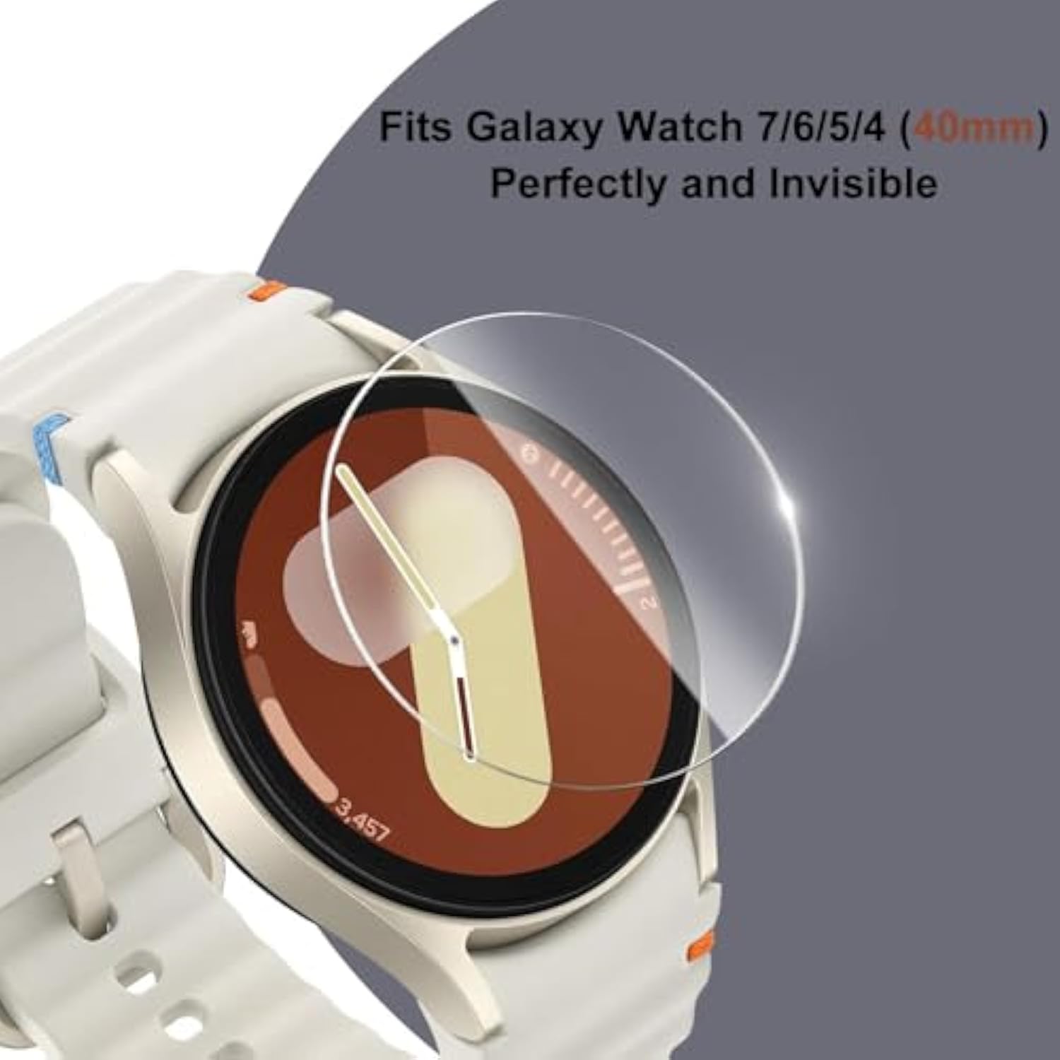4-Pack Samsung Galaxy Watch 40mm Screen Protector Waterproof Tempered Glass