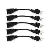 Sewell 6-Inch Power Extension Cable, 5-Pack, Outlet Saver, 18 AWG