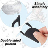 25 Pieces Musical Note Hanging Swirl Decorations – Music Theme Party Supplies (Black)