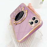 Compatible With Iphone 12 Pro Max Case Cute 3D Astronaut Stand Design Camera Protection Shockproof Soft Back Cover For Apple Iphone 12 Pro Max Phone Case Purple