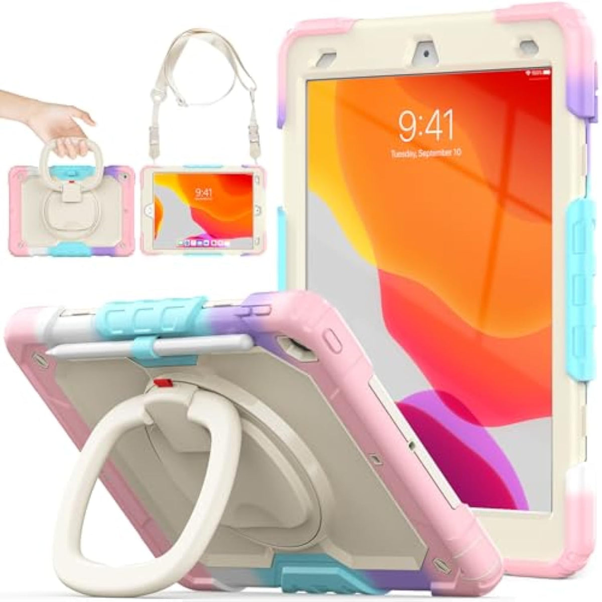 Case For Ipad 9Th/8Th/7Th Generation 2021/2020/2019, [Full-Body][Shock Proof]