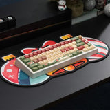 Christmas Bell Shape Mouse Keyboard Pad, 19.7" X 9.8" Extended Large Keyboard Mat, Soft Cute Creative Xmas Gaming Mouse Pad, Non-Slip Rubber Base Key Board Pad For Office & Home Desk Decoration