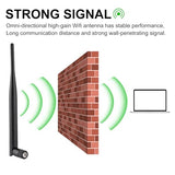 2Pcs 6Dbi Wifi Antenna 2.4Ghz 5Ghz 5.8Ghz Rp-Sma Male Bluetooth Antenna Audio Range For Usb Adapter Camera Video Surveillance Monitor Pc Computer Wifi Router Wireless Network Card