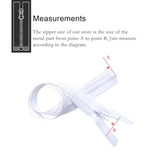 2Pcs #5 20 Inch Separating Jacket Zippers For Sewing Coats Jacket Zipp